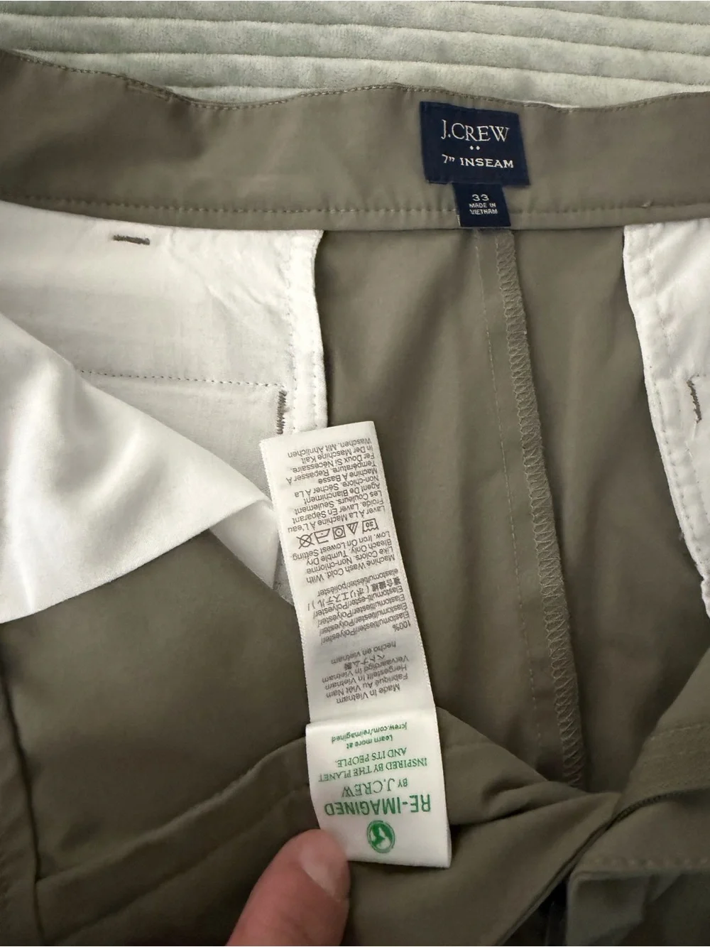 J. Crew Men’s Flat Front Shorts in Khaki